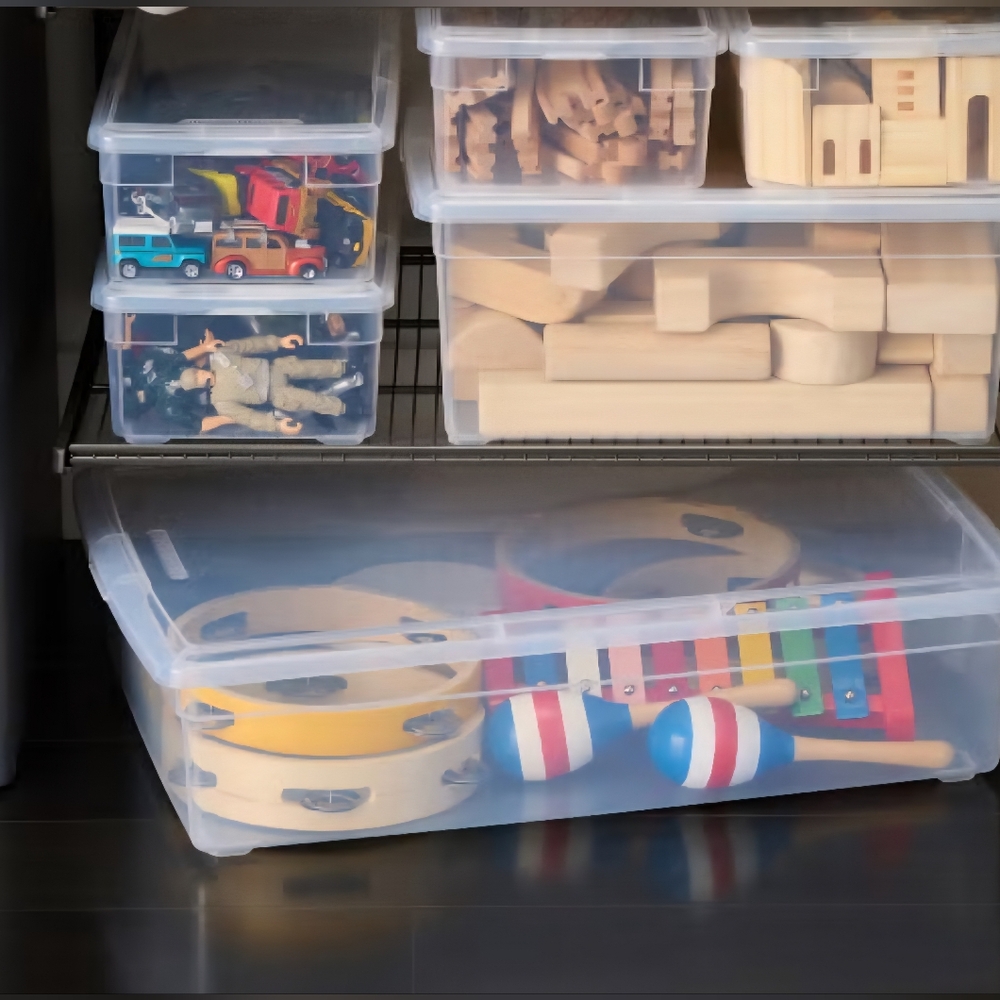 THE CONTAINER STORE Clear Plastic Storage Boxes - 2 - Picture 8 of 8